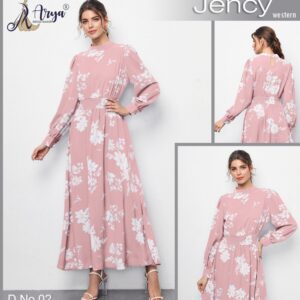 Women Floral Print Jency Western Dress