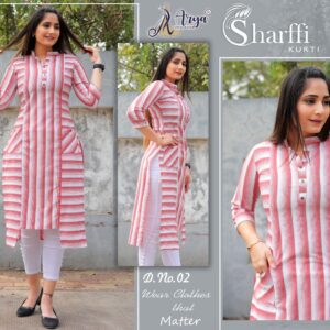 sharffi cotton printed running wear kurti collection